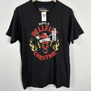 Hot‎ Topic Stranger Things New Adult T-Shirt Sz Large Have A Hellfire Christmas